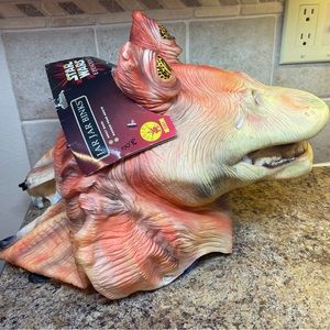 Vintage Star Wars Jar Jar Binks Latex Mask Costume Cosplay Halloween Lucas Films